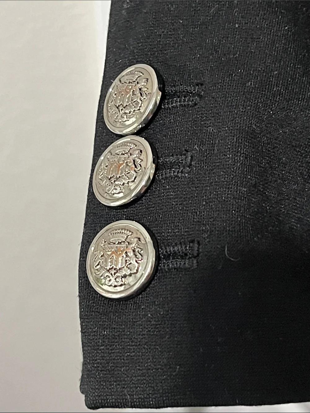 White House Black Market Black Military-Style Button Jacket